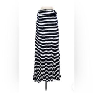 J. Crew Knit Maxi Skirt NWT Large Navy/Grey Stripe